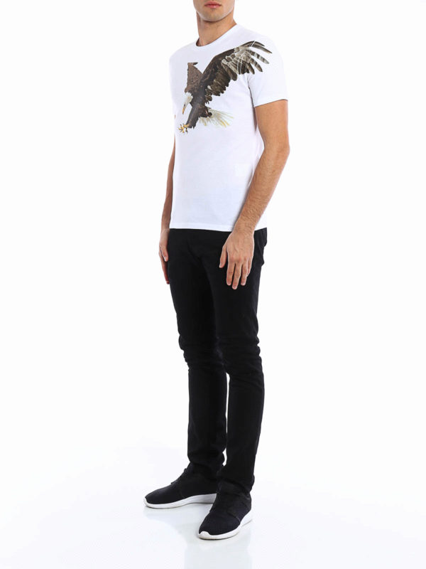 Eagle print T-shirt shop online: NEIL BARRETT