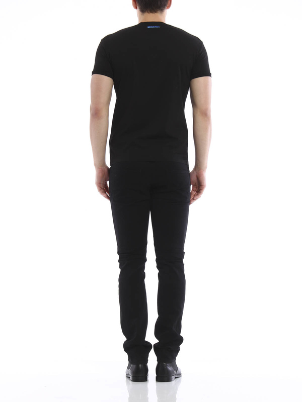 Eagle printed t-shirt shop online: DSQUARED2