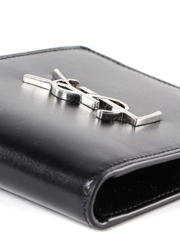 East/West leather bifold wallet shop online: SAINT LAURENT