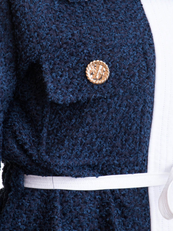 EDWARD ACHOUR PARIS buy online Contrasting detail belted jacket