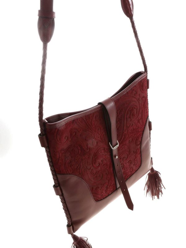 Eivissa shoulder bag in burgundy shop online: ETRO