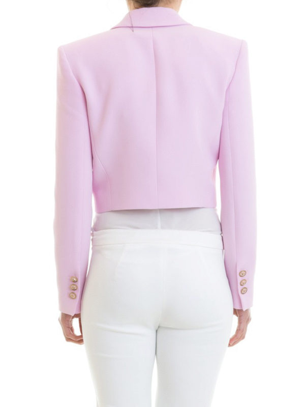 Elegant structured crop blazer shop online: VERSACE