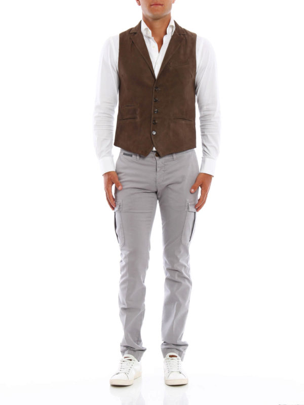 ELEVENTY: Chalecos  online - Chaleco Marrón Para Hombre