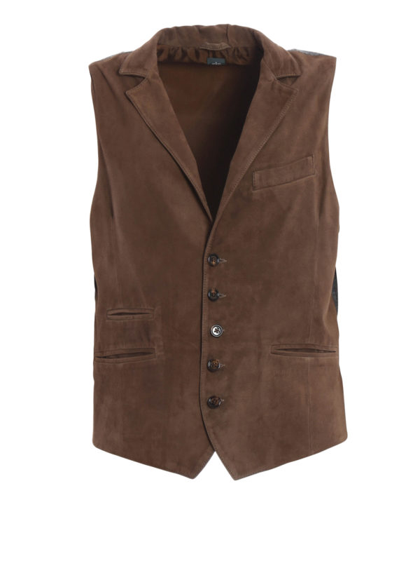 ELEVENTY: Chalecos  - Chaleco Marrón Para Hombre