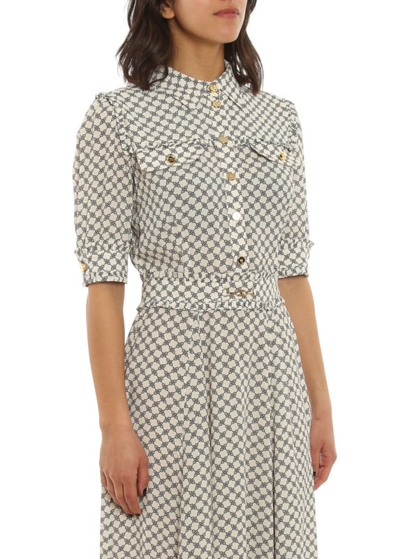 Knee length dresses Elisabetta Franchi Horsebit printed dress