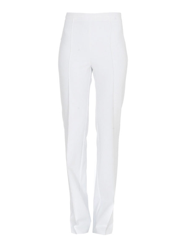 ELISABETTA FRANCHI: カジュアルトラウザー - カジュアルパンツ - 白