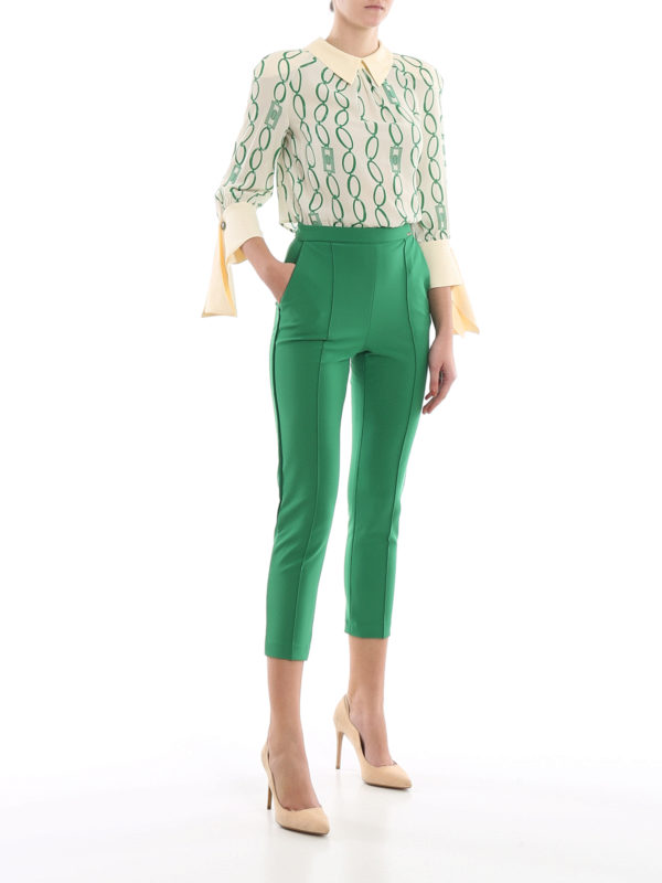 ELISABETTA FRANCHI: blouses online - Chain print blouse-style bodysuit