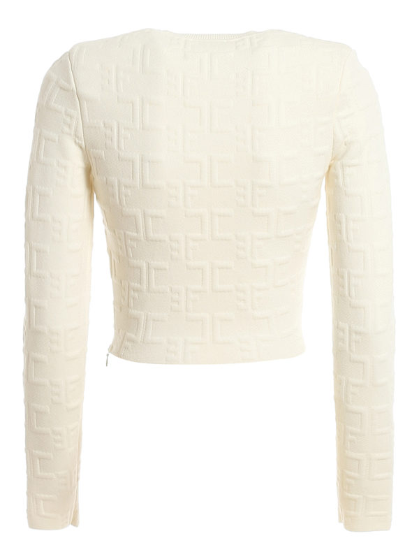 ELISABETTA FRANCHI: casual suits online - Embossed fabric top and skirt