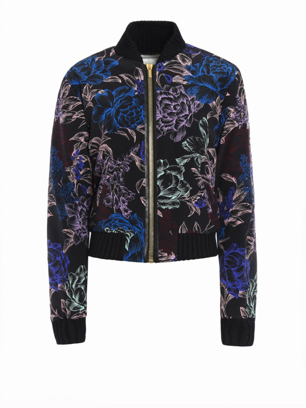 EMANUEL UNGARO: bombers - Printed silk padded bomber jacket