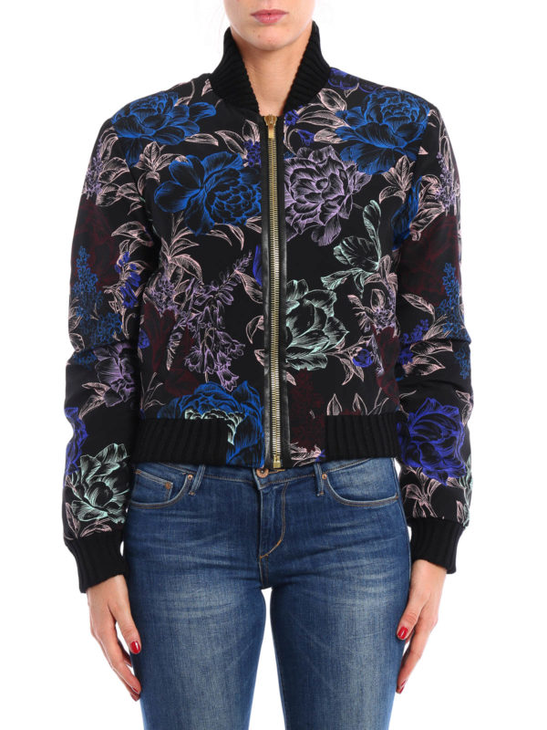 EMANUEL UNGARO: bombers online - Printed silk padded bomber jacket