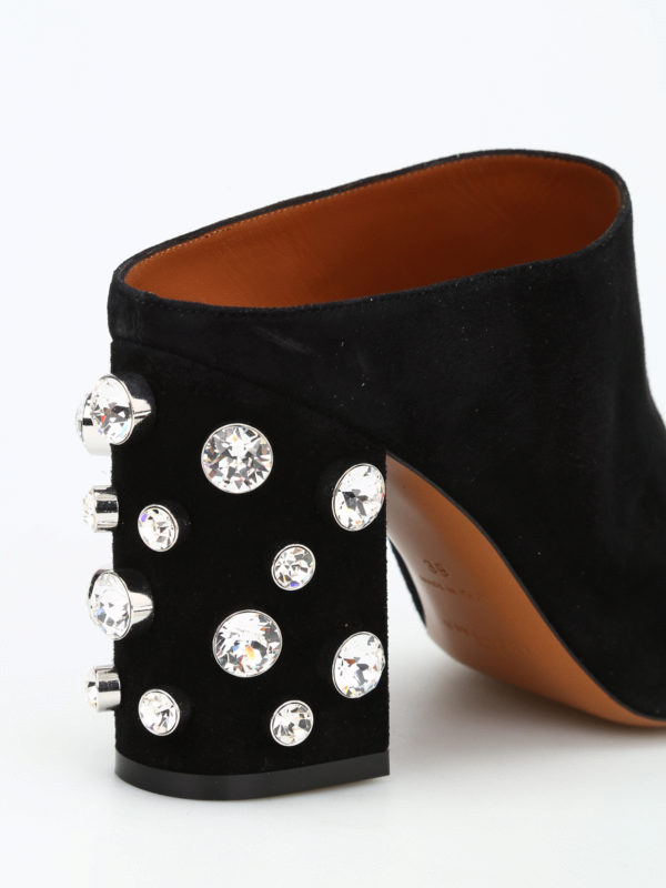 Embellished open toe suede mules shop online: GIVENCHY