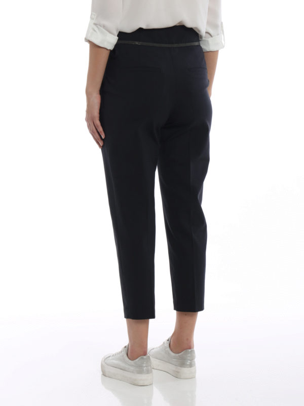Brunello Cucinelli Embellished wool cigarette trousers|M0W07P6549C060