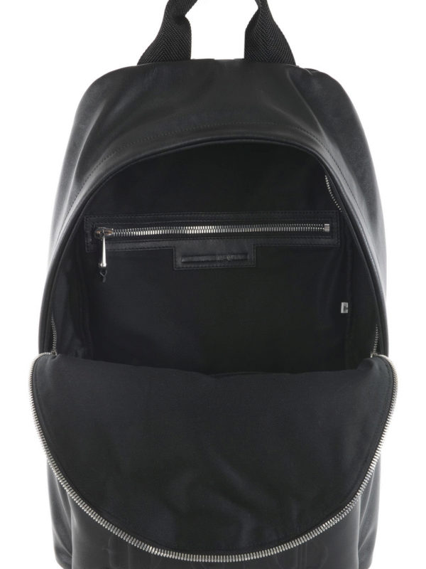 Embossed gothic logo backpack shop online: MCQ