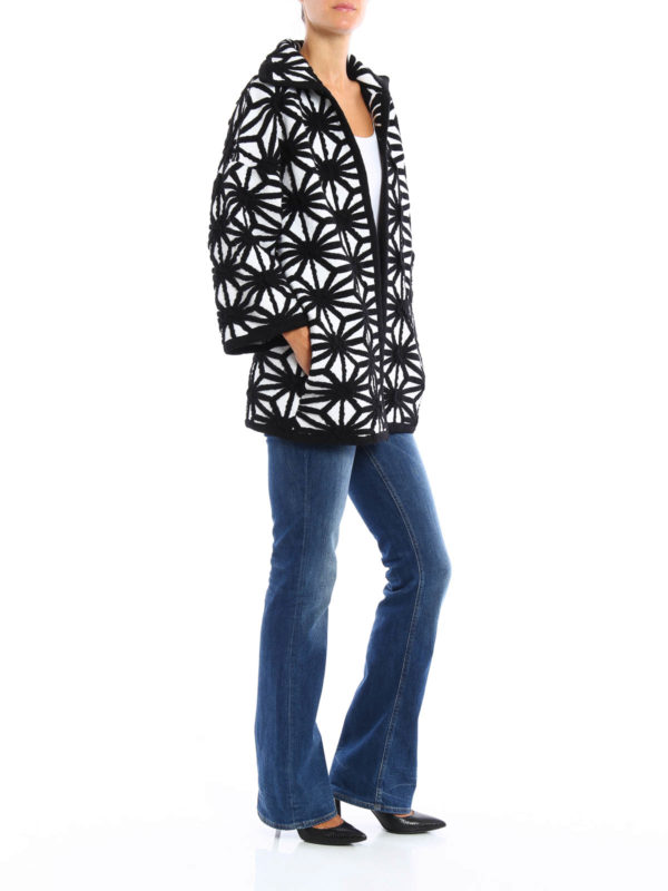 Embossed jersey wool blend coat shop online: DSQUARED2