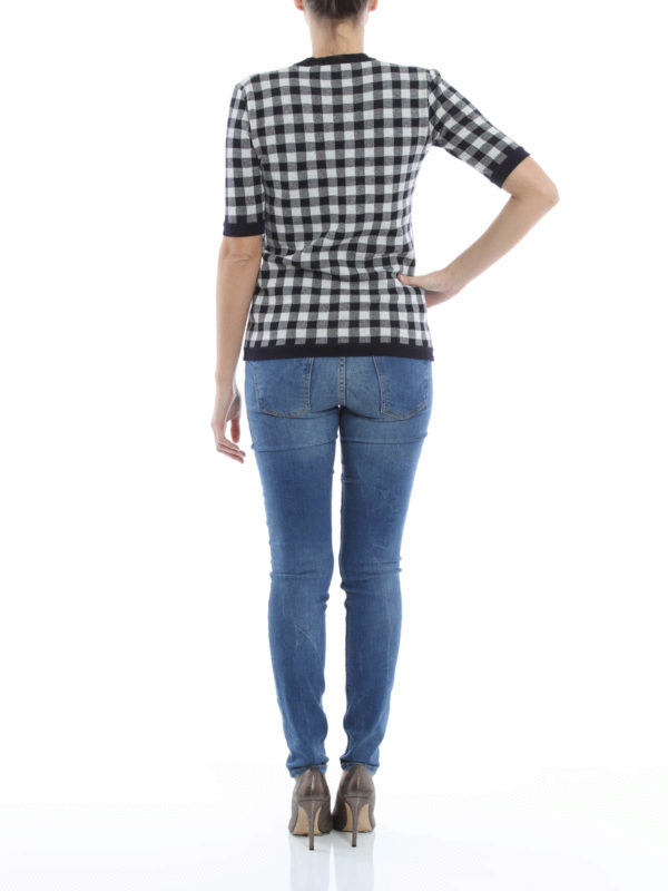 Emilia checked T-shirt shop online: Vivetta