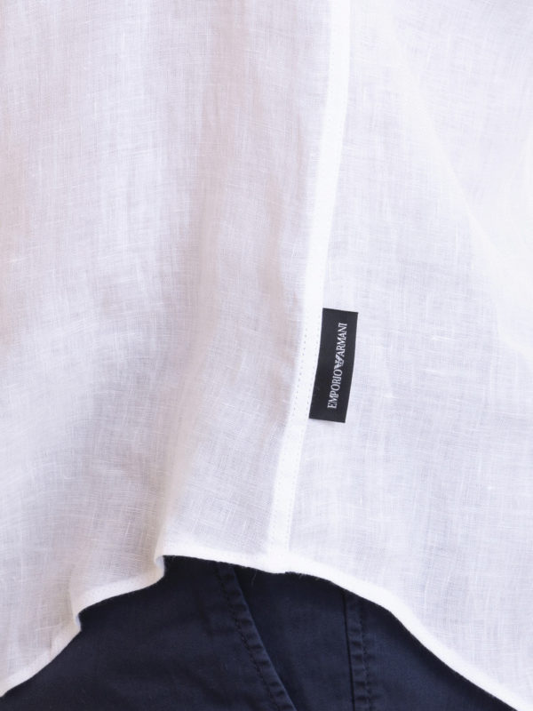EMPORIO ARMANI buy online White linen shirt