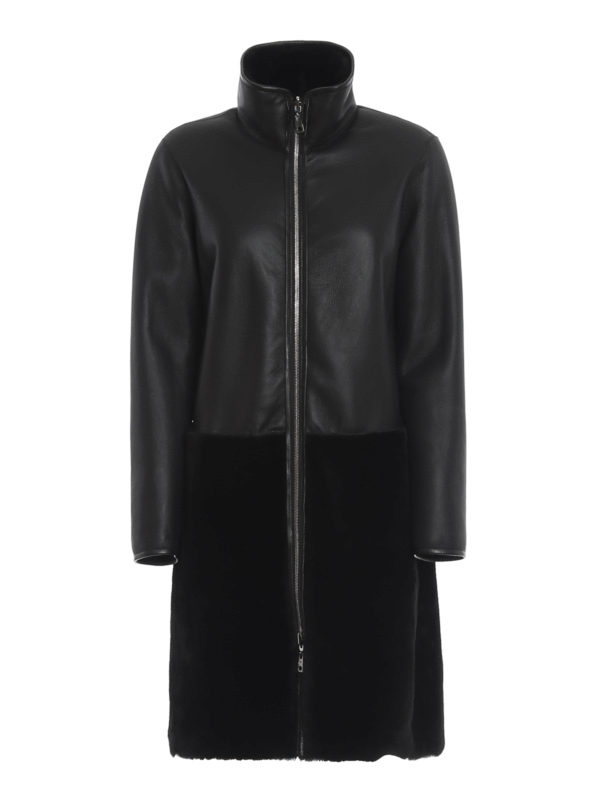 EMPORIO ARMANI: Fur & Shearling Coats - Shearling coat