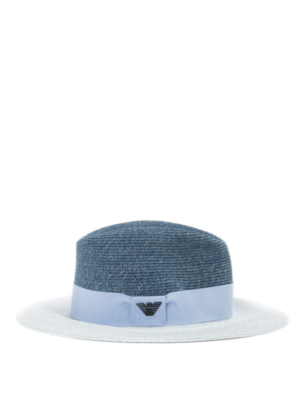 EMPORIO ARMANI: cappelli - Cappello fedora in paglia