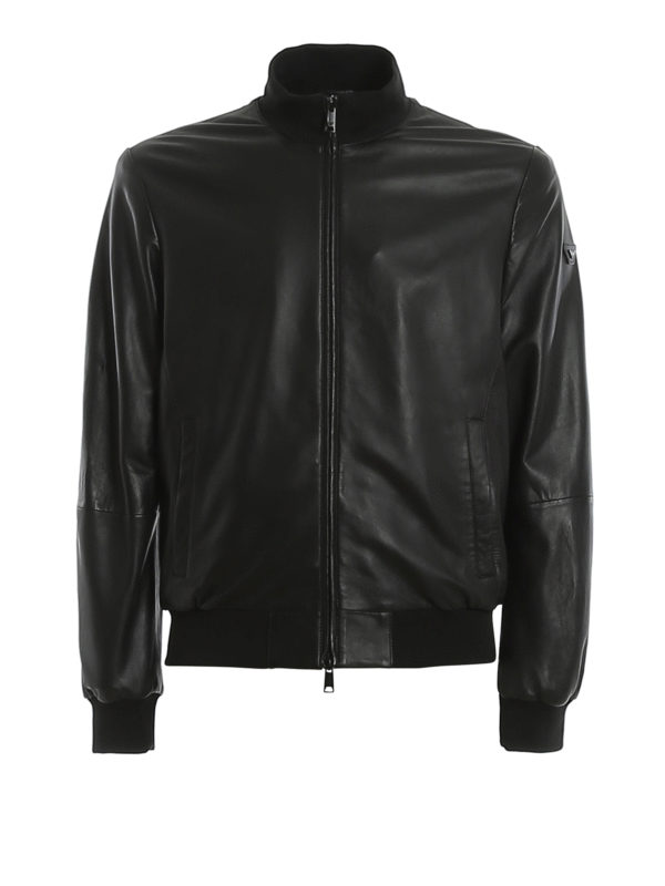 EMPORIO ARMANI: leather jacket - Leather jacket
