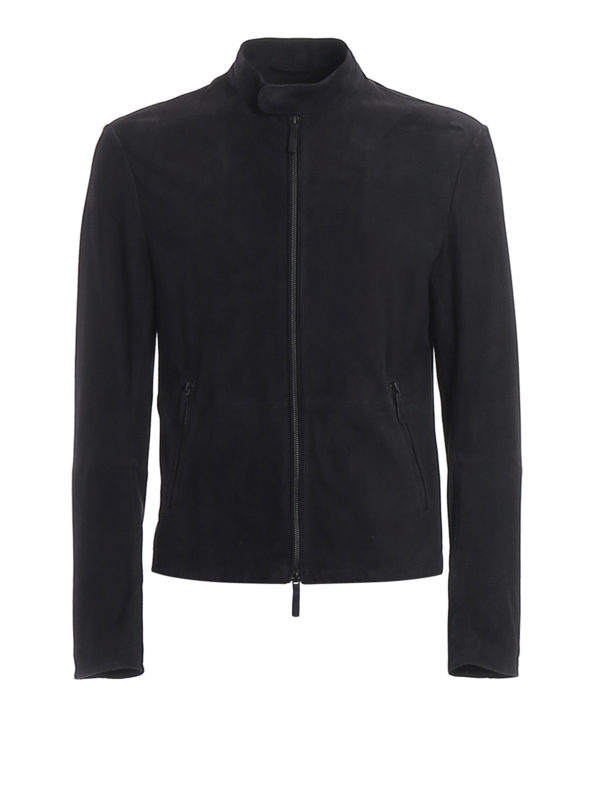 EMPORIO ARMANI: leather jacket - Soft suede jacket