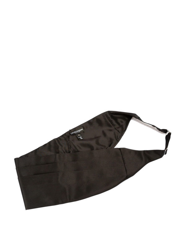 EMPORIO ARMANI: cinture online - Fascia smoking nera