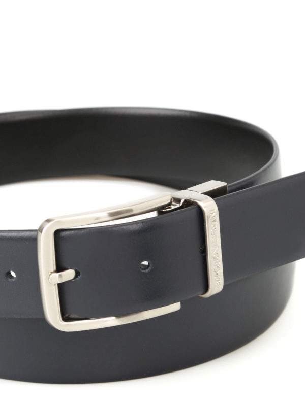 EMPORIO ARMANI: belts online - Smooth leather reversible belt
