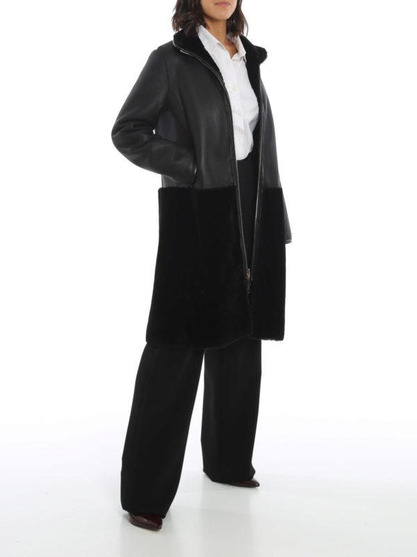 EMPORIO ARMANI: Fur & Shearling Coats online - Shearling coat