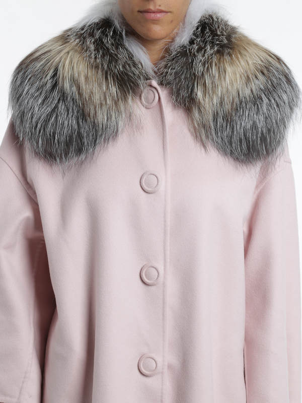 ERMANNO SCERVINO buy online Coat with fox fur collar coat