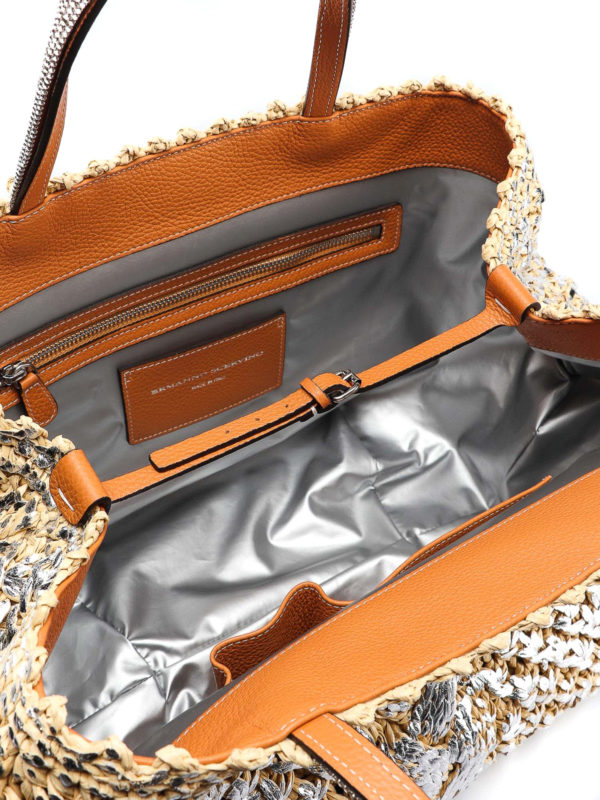 ERMANNO SCERVINO buy online Silver straw tote bag