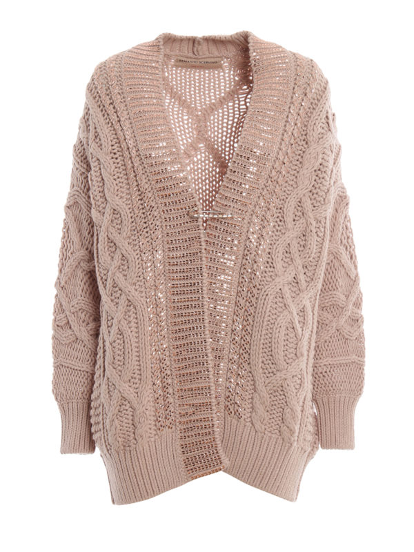 Ermanno Scervino Crystal embellished wool over cardigan