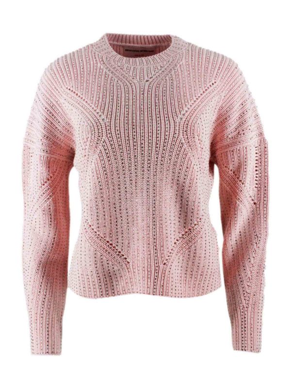 ERMANNO SCERVINO: Strickpullover mit Rundhalsausschnitt - Rundhalspullover - Rosa