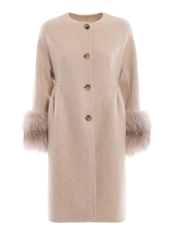 ERMANNO SCERVINO: Abrigos semilargos - Abrigo Midi - Beis