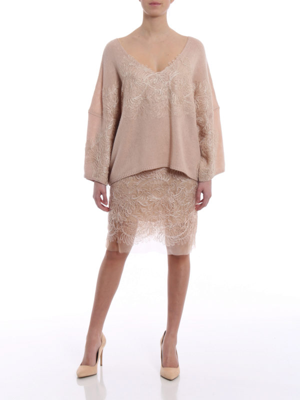 ERMANNO SCERVINO: Knee length skirts & Midi online - Tulle and lace pencil skirt