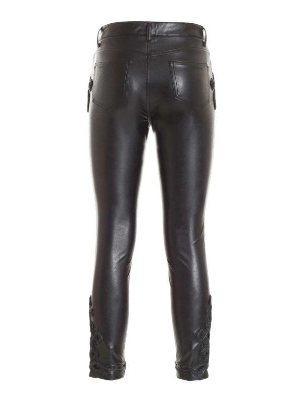 ERMANNO SCERVINO: Pantalones de cuero online - Pantalones De Cuero - Negro