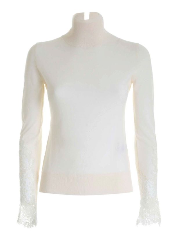 ERMANNO SCERVINO: Rollkragenpullover  und Polo-Ausschnitt - Rollkragenpullover - Creme