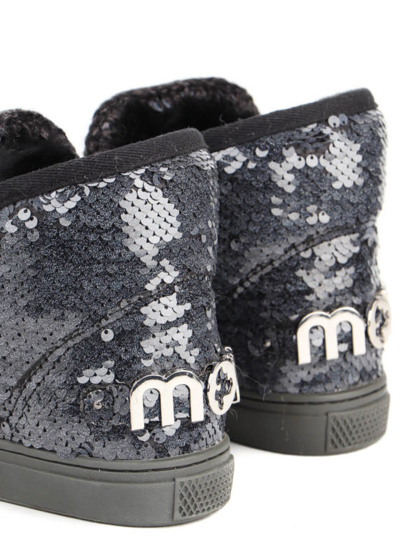 Eskimo sequin embellished boots shop online: MOU