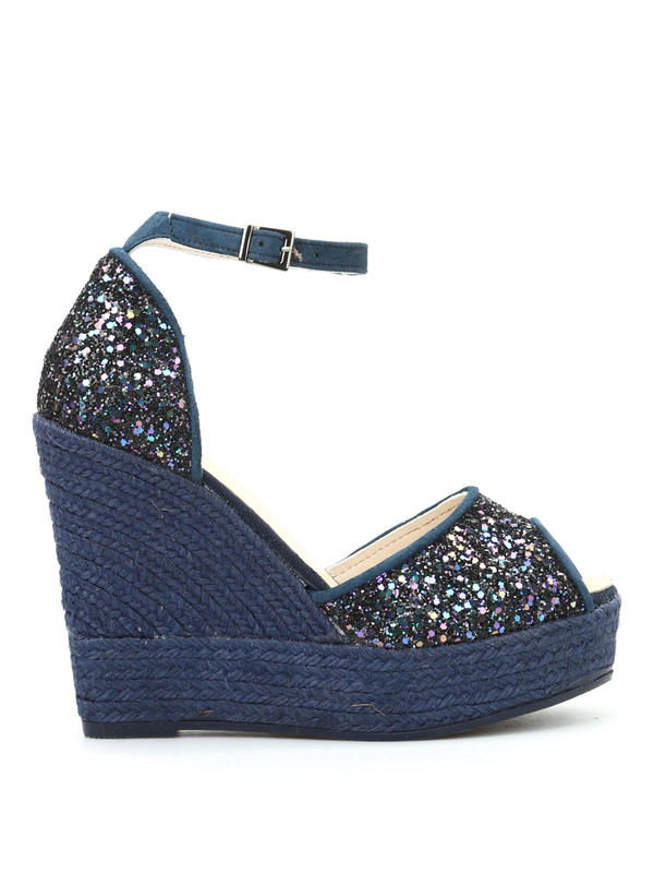 Espadrilles: sandals online - Salsa glitter wedges