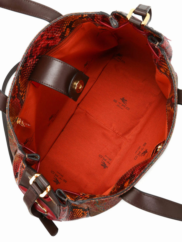 ETRO buy online Borsa a mano con pelle stampata