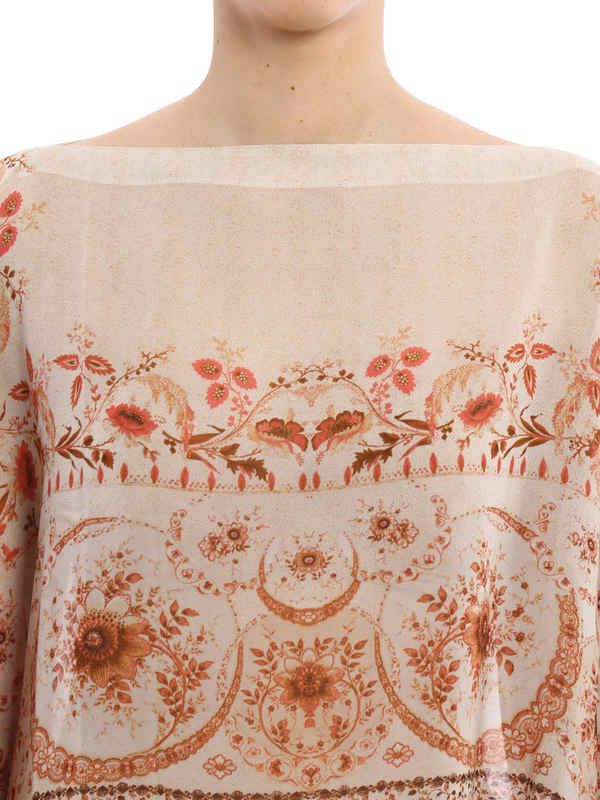 ETRO buy online Sheer silk poncho
