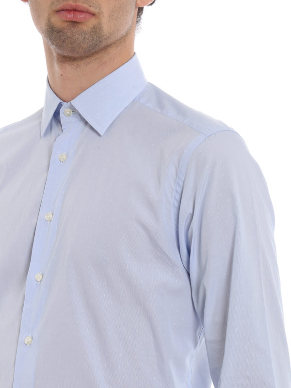ETRO buy online Camicia Spread azzurra in cotone zephir