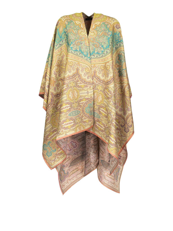 ETRO: Capes &  Ponchos - Paisley pattern jacquard cape