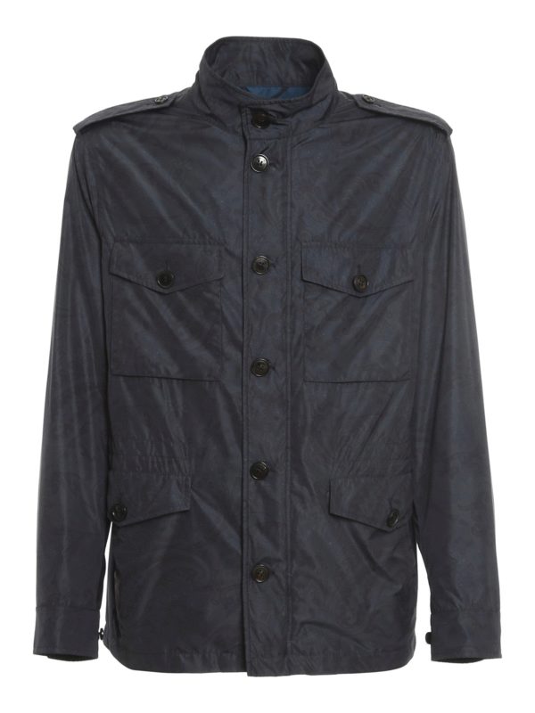 ETRO: casual jackets - Paisley patterned field jacket
