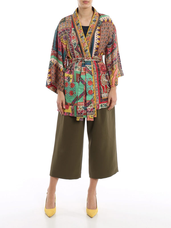 ETRO: casual jackets online - Embroidered Patchwork print jacket
