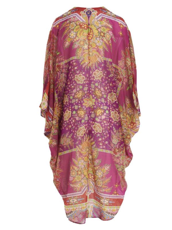ETRO: knee length dresses online - Printed Kaftan in multicolor