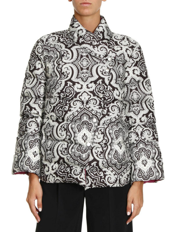 paisley print puffer