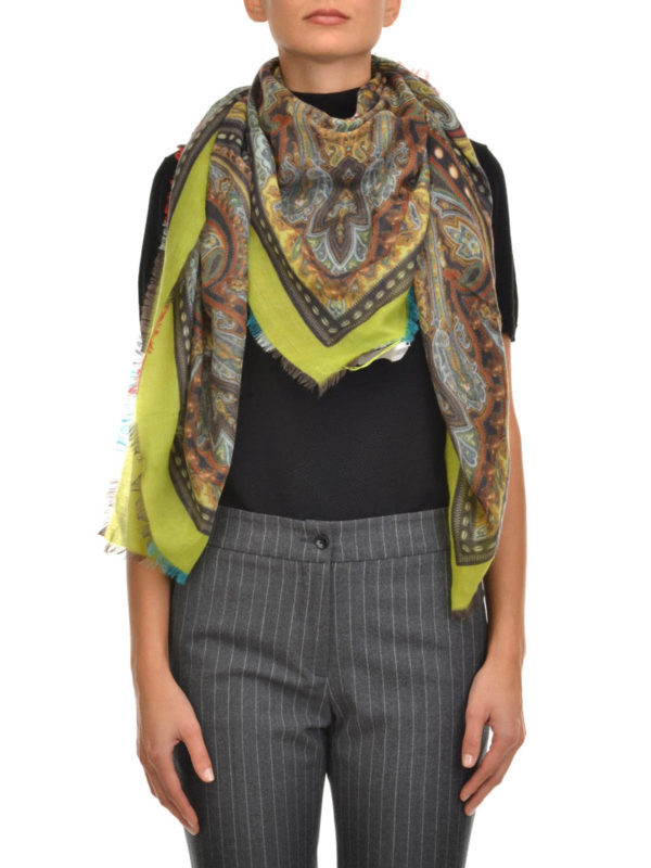 ETRO: scarves online - Cashmere printed scarf