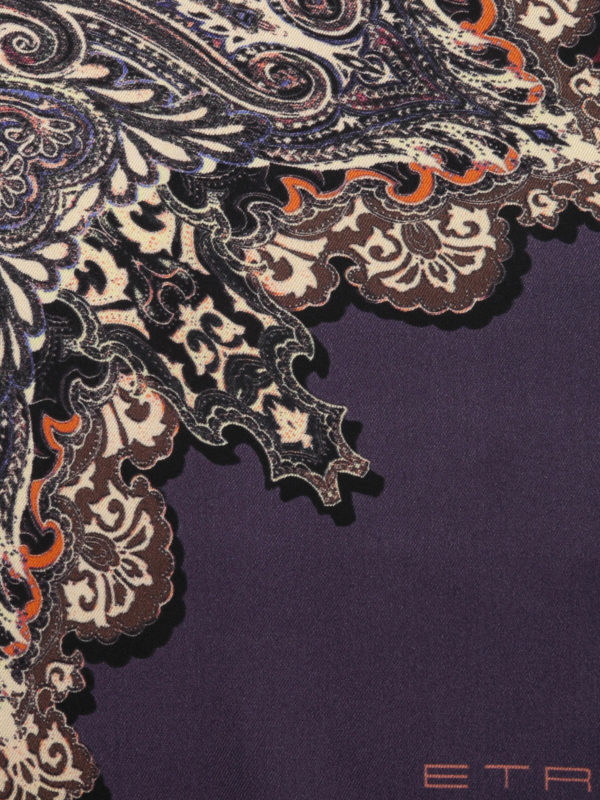 ETRO: scarves online - Printed silk pochette