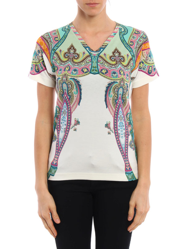 ETRO: T-shirts online - T-Shirt Fur Damen - Hellgrün