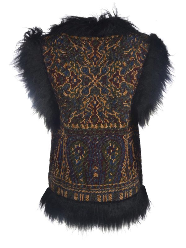 ETRO: waistcoats & gilets online - Knitted vest with synthetic fur