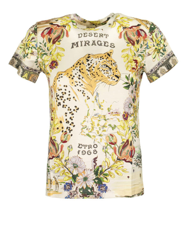 ETRO: t-shirts - Desert Mirages printed T-shirt